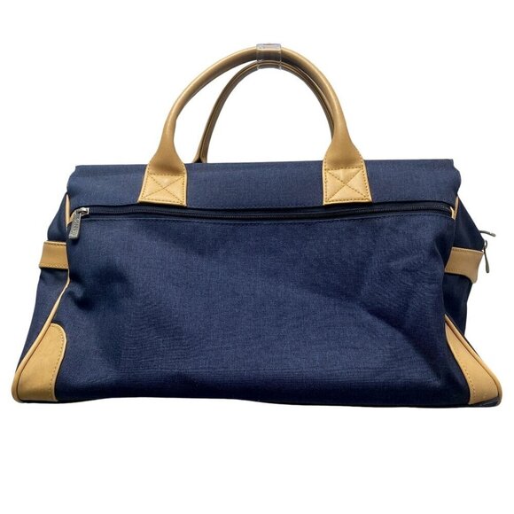 Tags by Lanig Golf Bag Navy Blue Duffle Embroidered Crest Travel Sports Luggage - Picture 2 of 11